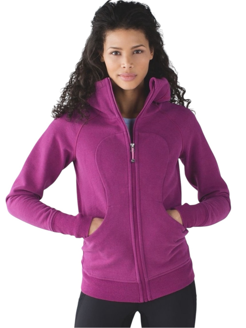 Lululemon Women's Zip-Up Scuba Hoodie in Magenta Size 8